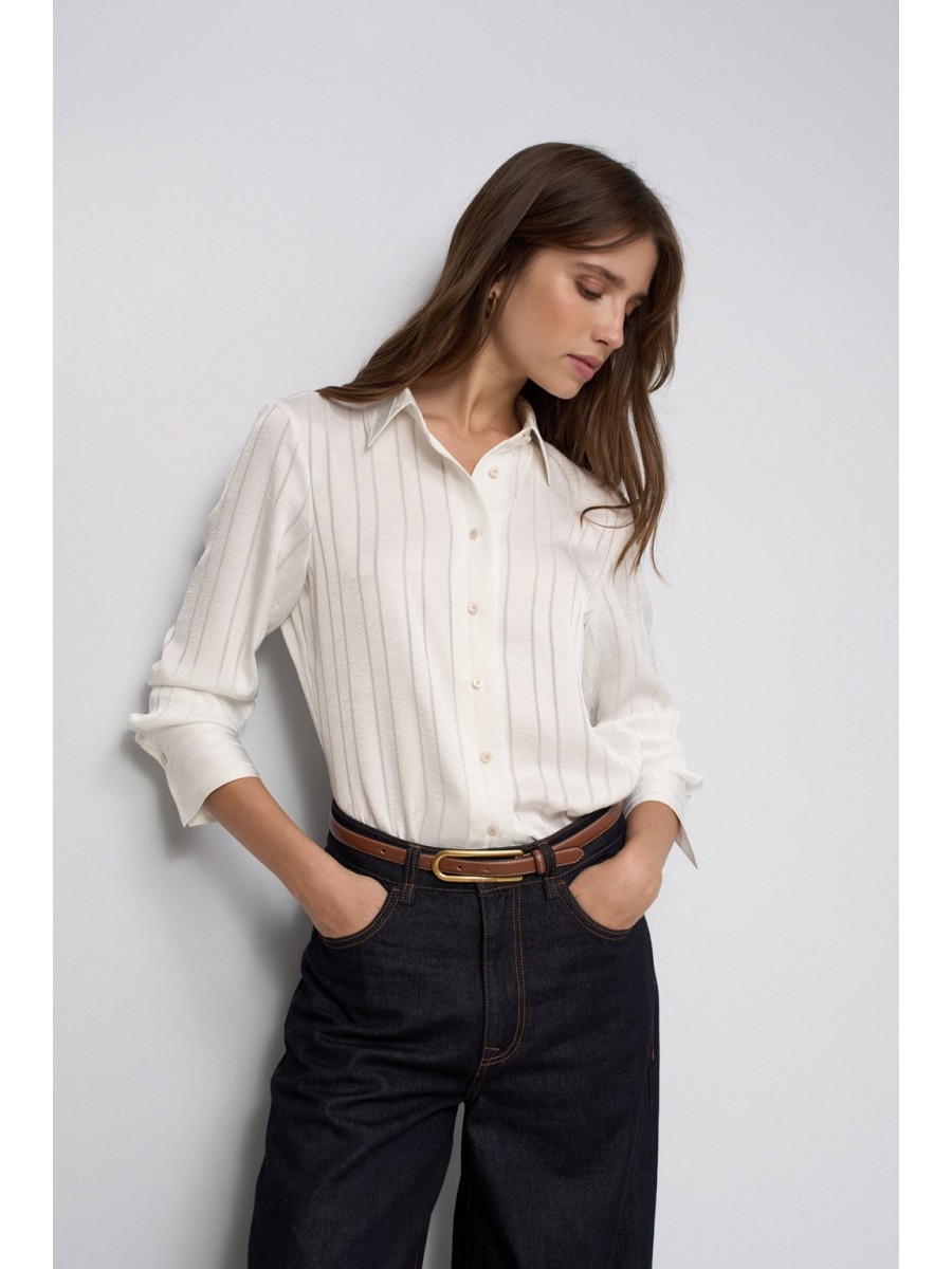 SALSA Camisa Satinada Rayas