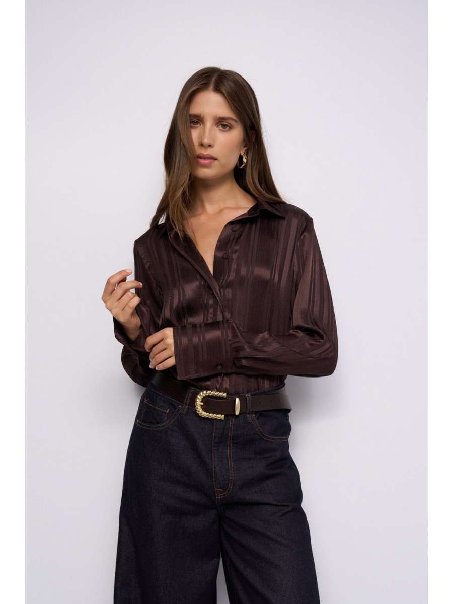 SALSA Camisa Satinada Rayas