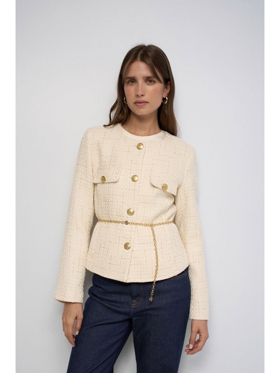 SALSA Chaqueta Tweed Cordón